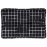 Coussin de palette motif à carreaux noir 60x40x12 cm tissu 556069556069