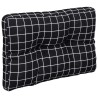 Coussin de palette motif à carreaux noir 60x40x12 cm tissu 556069556069