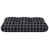 Coussin de palette motif à carreaux noir 60x40x12 cm tissu 556069556069
