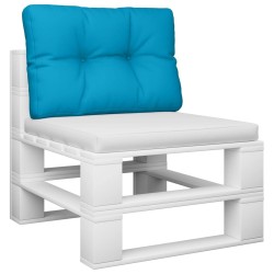 Coussin de palette bleu clair 60x40x12 cm tissu 556073556073