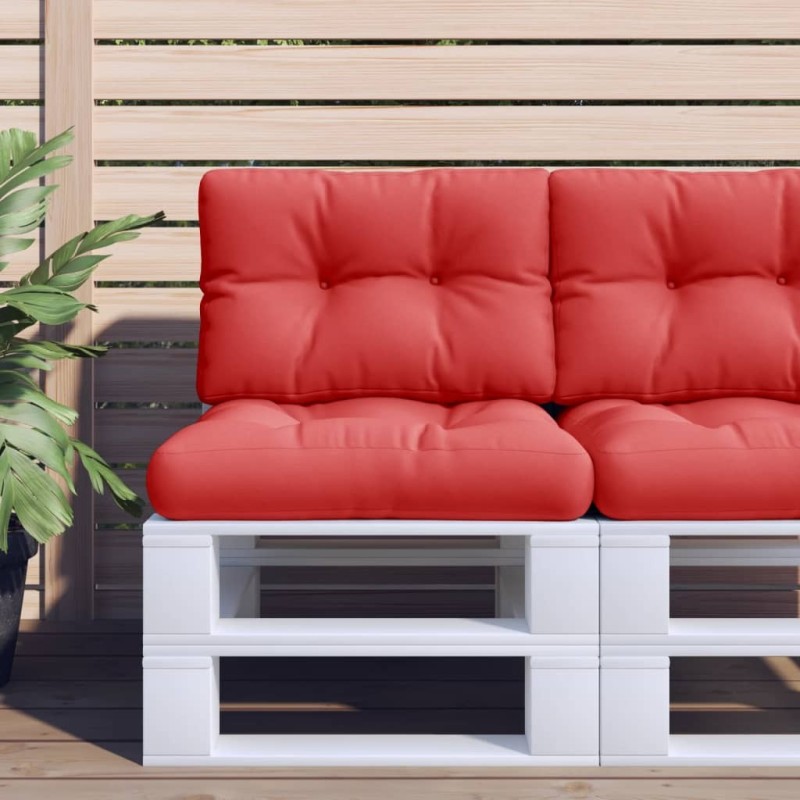 Coussin de palette rouge 60x40x12 cm tissu 556074556074