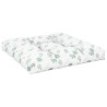 Coussin de palette motif de feuilles 80x80x12 cm tissu 556082556082