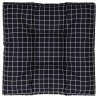 Coussin de palette motif à carreaux noir 80x80x12 cm tissu 556083556083