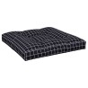 Coussin de palette motif à carreaux noir 80x80x12 cm tissu 556083556083