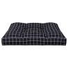 Coussin de palette motif à carreaux noir 80x80x12 cm tissu 556083556083