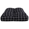 Coussin de palette motif à carreaux noir 70x40x12 cm tissu 556086556086