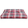 Coussin de palette motif à carreaux rouge 80x80x12 cm tissu 556087556087