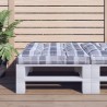 Coussin de palette motif à carreaux gris 80x80x12 cm tissu 556088556088