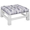 Coussin de palette motif à carreaux gris 80x80x12 cm tissu 556088556088