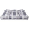 Coussin de palette motif à carreaux gris 80x80x12 cm tissu 556088556088
