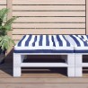 Coussin de palette rayures bleues et blanches 80x80x12 cm tissu 556089556089