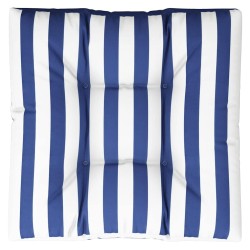 Coussin de palette rayures bleues et blanches 80x80x12 cm tissu 556089556089