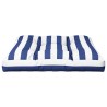 Coussin de palette rayures bleues et blanches 80x80x12 cm tissu 556089556089