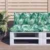 Coussin de palette motif de feuilles 80x40x12 cm tissu 556091556091