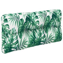 Coussin de palette motif de feuilles 80x40x12 cm tissu 556091556091