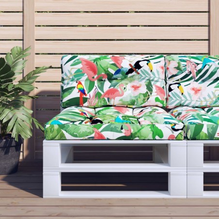 Coussin de palette multicolore 70x40x12 cm tissu 556095556095