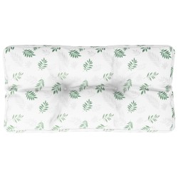 Coussin de palette motif de feuilles 70x40x12 cm tissu 556096556096