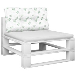 Coussin de palette motif de feuilles 70x40x12 cm tissu 556096556096