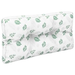 Coussin de palette motif de feuilles 70x40x12 cm tissu 556096556096