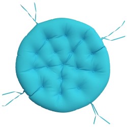 Coussin rond turquoise Ø 100 x11 cm tissu oxford 556108556108
