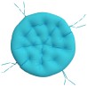 Coussin rond turquoise Ø 100 x11 cm tissu oxford 556108556108