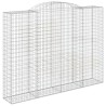 Paniers à gabions arqués 2 pcs 300x50x220/240 cm fer galvanisé 556109556109