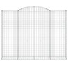 Paniers à gabions arqués 2 pcs 300x50x220/240 cm fer galvanisé 556109556109