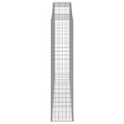 Paniers à gabions arqués 2 pcs 300x50x220/240 cm fer galvanisé 556109556109