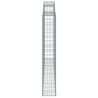 Paniers à gabions arqués 2 pcs 300x30x180/200 cm fer galvanisé 556111556111