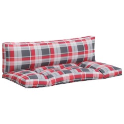 Coussins de palette lot de 2 motif à carreaux rouge tissu 556112556112