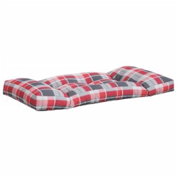 Coussins de palette lot de 2 motif à carreaux rouge tissu 556112556112