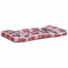 Coussins de palette lot de 2 motif à carreaux rouge tissu 556112556112