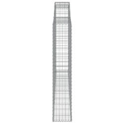 Paniers à gabions arqués 2 pcs 300x30x160/180 cm fer galvanisé 556113556113