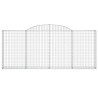 Paniers à gabions arqués 4 pcs 300x30x120/140 cm fer galvanisé 556114556114