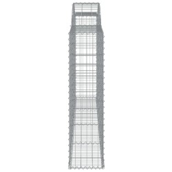 Paniers à gabions arqués 4 pcs 300x30x120/140 cm fer galvanisé 556114556114