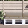Coussins de palette lot de 2 taupe tissu 556115556115