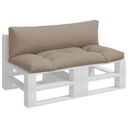 Coussins de palette lot de 2 taupe tissu 556115556115