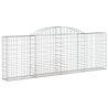 Paniers à gabions arqués 4 pcs 300x30x100/120 cm fer galvanisé 556116556116
