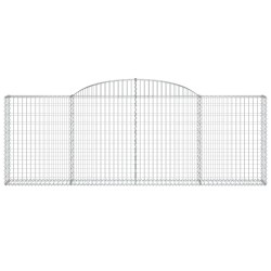 Paniers à gabions arqués 4 pcs 300x30x100/120 cm fer galvanisé 556116556116