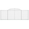 Paniers à gabions arqués 4 pcs 300x30x100/120 cm fer galvanisé 556116556116
