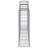 Paniers à gabions arqués 4 pcs 300x30x100/120 cm fer galvanisé 556116556116