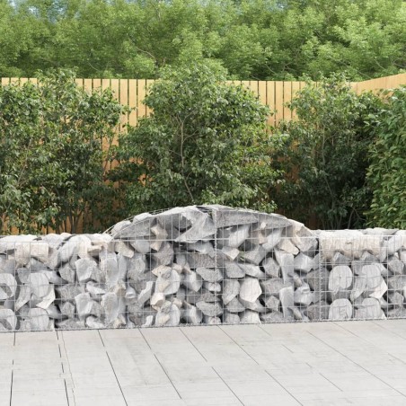 Paniers à gabions arqués 5 pcs 300x50x60/80 cm fer galvanisé 556118556118