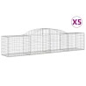 Paniers à gabions arqués 5 pcs 300x50x60/80 cm fer galvanisé 556118556118