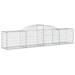 Paniers à gabions arqués 5 pcs 300x50x60/80 cm fer galvanisé 556118556118