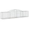 Paniers à gabions arqués 5 pcs 300x50x60/80 cm fer galvanisé 556118556118