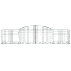 Paniers à gabions arqués 5 pcs 300x50x60/80 cm fer galvanisé 556118556118