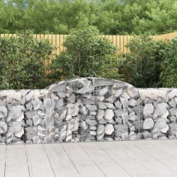 Paniers à gabions arqués 4 pcs 300x50x80/100 cm fer galvanisé 556119556119