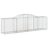 Paniers à gabions arqués 4 pcs 300x50x80/100 cm fer galvanisé 556119556119