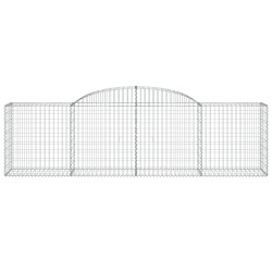 Paniers à gabions arqués 4 pcs 300x50x80/100 cm fer galvanisé 556119556119