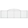 Paniers à gabions arqués 4 pcs 300x50x80/100 cm fer galvanisé 556119556119